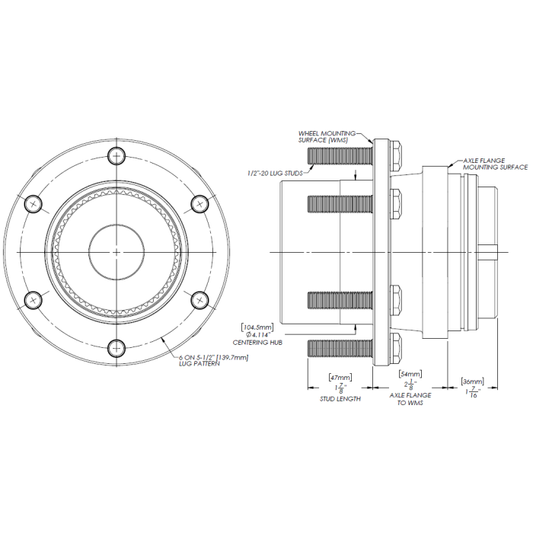 Trail Gear Dana 60 Unit Hub