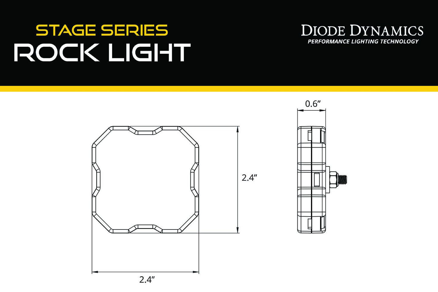 Stage Series Single Color LED Rock Lights by Diode Dynamics (2 pack)