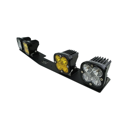 SPRINTER VAN FRONT LIGHT BRACKET - 2 BAJA DESIGNS SQUADRON WHITE LIGHTS & 2 BAJA DESIGNS SQUADRON AMBER LIGHTS KIT (2019+)