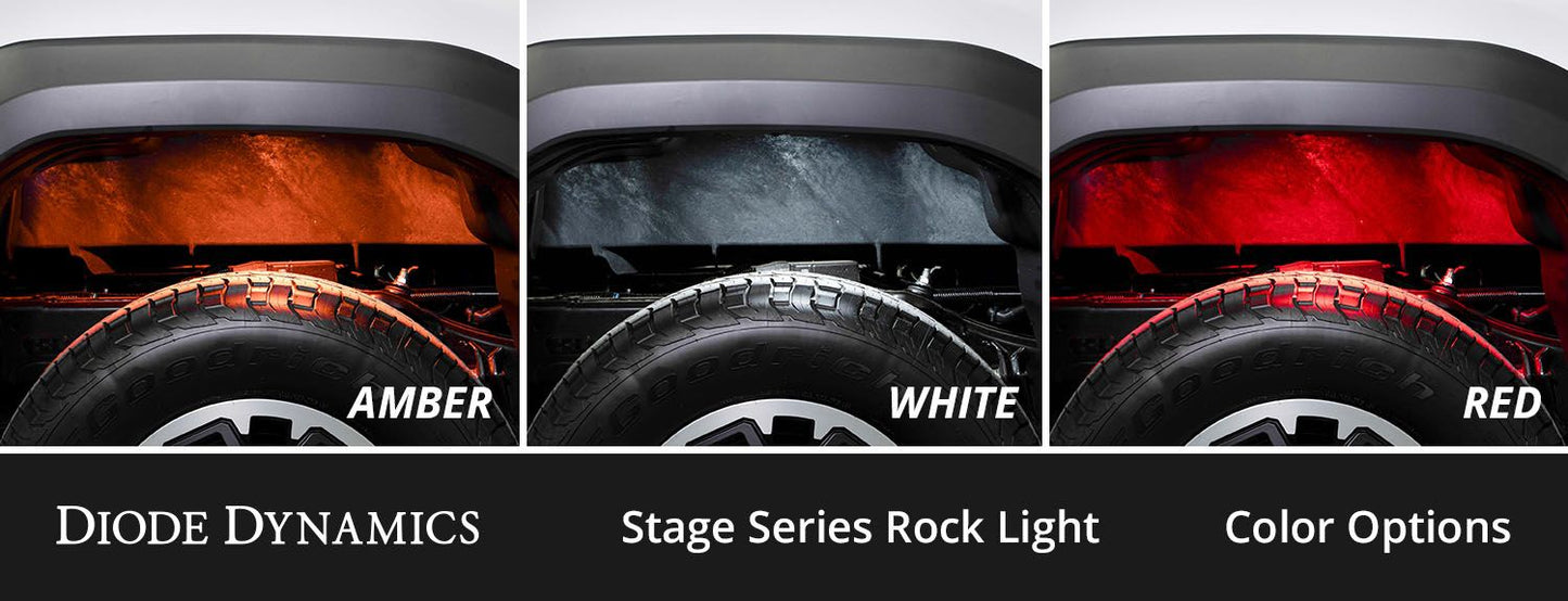 Stage Series Single Color LED Rock Lights by Diode Dynamics (2 pack)