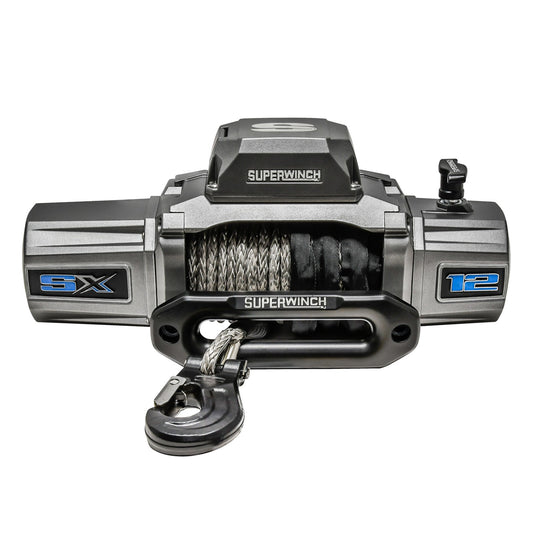 Superwinch SX12SR 12V DC 12,000lb Synthetic Rope Winch Gray